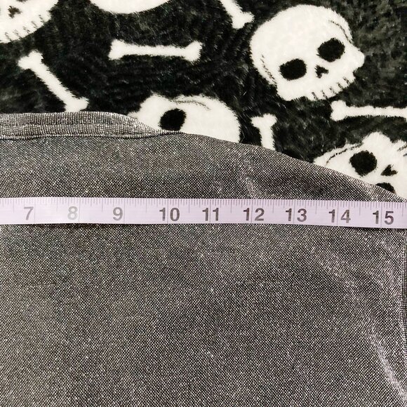 TRADITION Dark silver grey metallic faux twin set top ~ MEDIUM LARGE "cardigan" - Picture 11 of 14